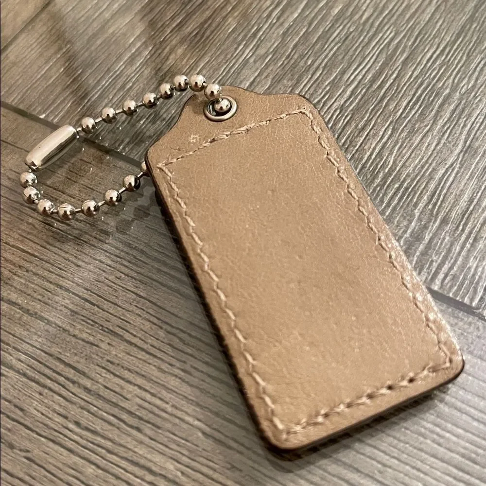 Coach Replacement Hangtag Art Sateen Maggie 17055 Taupe Color Leather